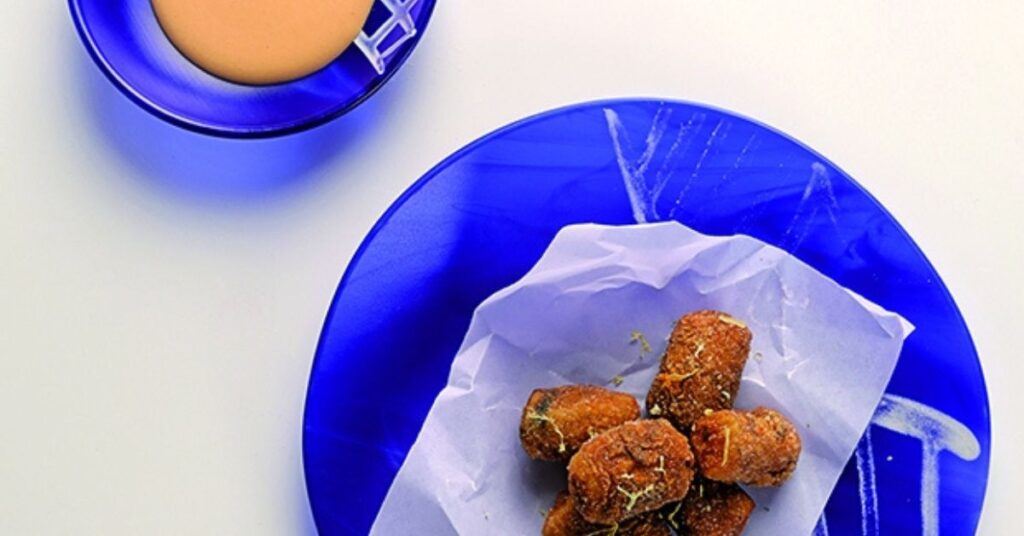 Auberginer med marineret mayonnaise