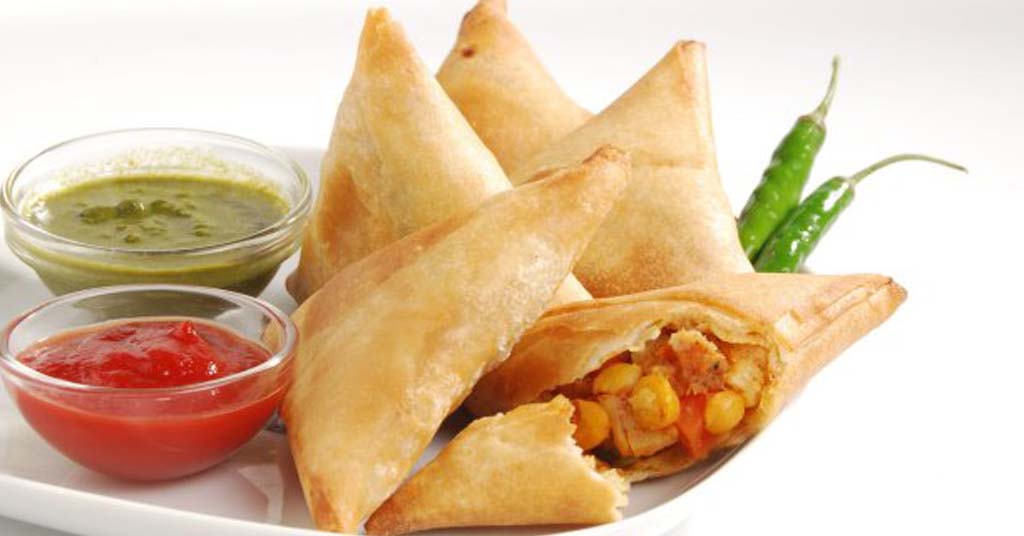 Samosa, typisk indisk ret